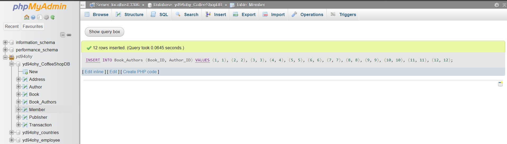 Figure 17 Insert Records into the Book Authors Table